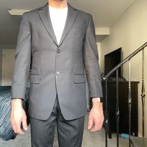 Two piece Black suit jacket and pants